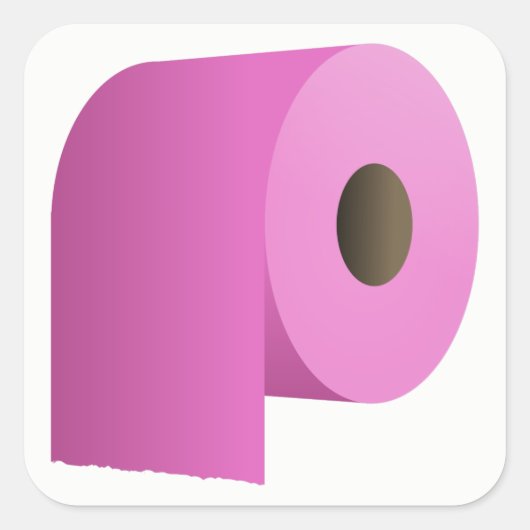 Toiletpapier Vierkante Sticker (Voorkant)