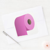 Toiletpapier Vierkante Sticker (Envelop)