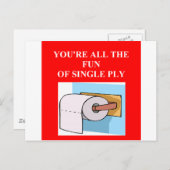 toiletpapierisolaat briefkaart (Voorkant / Achterkant)