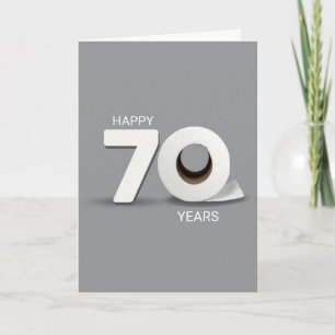 Toiletpapierrol 70e verjaardag kaart
