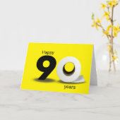 toiletpapierrol 90e verjaardag kaart (Gele Bloem)
