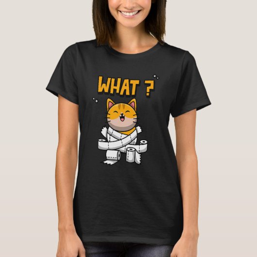 Toiletpapierrol Kat Wat T-shirt (Voorkant)