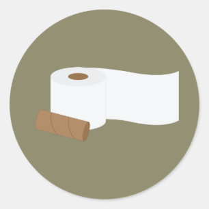 Toiletpapierrol Ronde Sticker