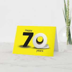 Toiletpapierrol voor 70e verjaardag kaart
