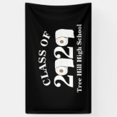 toiletpapierrolklasse van 2020 grappig afstuderen spandoek (Verticaal)