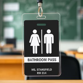 Toiletpas voor docenten en studenten badge