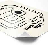 Toiletpauze op deze manier - grappige badkamer dir foto afdruk (Hoek)