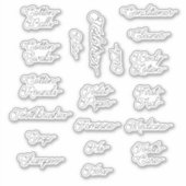 Toiletriestapellabels Sticker (Voorkant)