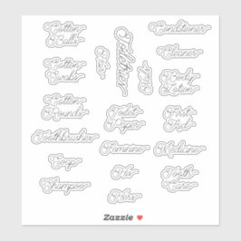 Toiletriestapellabels Sticker