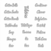 Toiletriestapellabels Sticker (Voorkant)