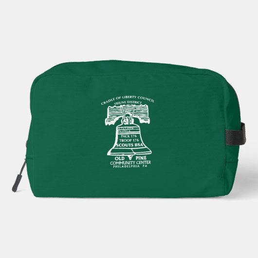 Toiletry Bag - Forest Green (Personalized) Toilettasje (Achterkant)
