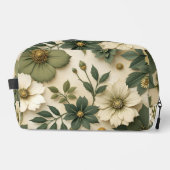 Toiletry bag green flowers pattern toilettasje (Voorkant)