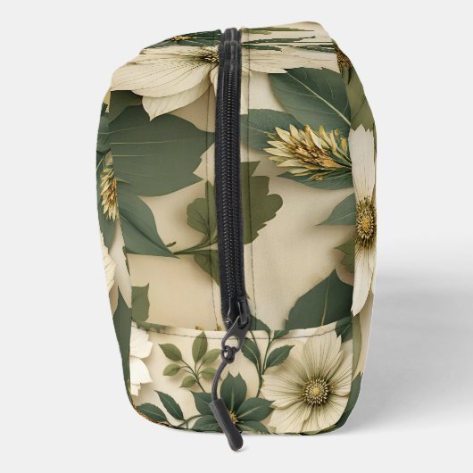 Toiletry bag green flowers pattern  toilettasje (Rechts)