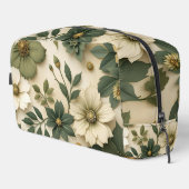 Toiletry bag green flowers pattern  toilettasje (Rechterhoek)