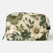 Toiletry bag green flowers pattern  toilettasje (Achterkant)