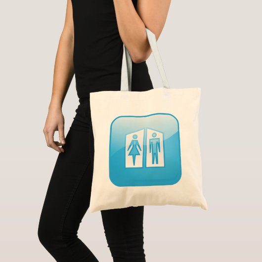 Toilets Pictogram Canvas tas (Voorkant (product))