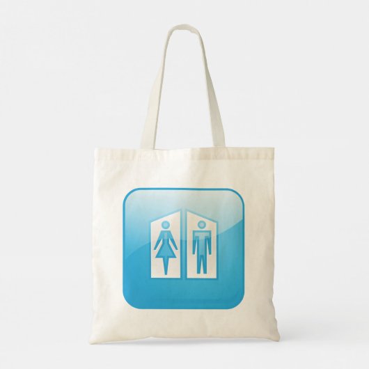 Toilets Pictogram Canvas tas (Achterkant)