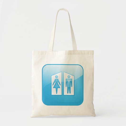 Toilets Pictogram Canvas tas (Voorkant)