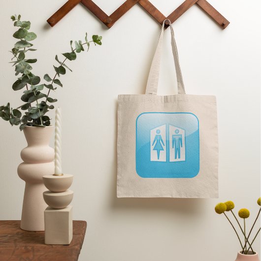 Toilets Pictogram Canvas tas