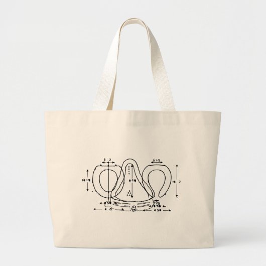 toiletstoel grote tote bag (Voorkant)