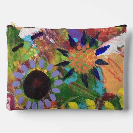 Toilettas met abstract bloemendesign etui (Voorkant)