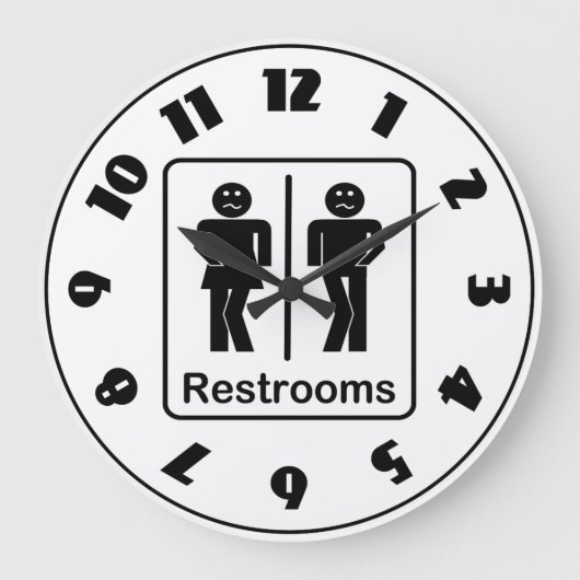 Toiletten Borduur Klok (Voorkant)
