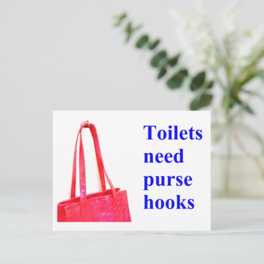 Toiletten hebben portemonnees nodig feestdagenkaart (Staand voorkant)