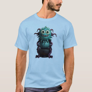 Toilettijd met het Schattige Monster T-shirt