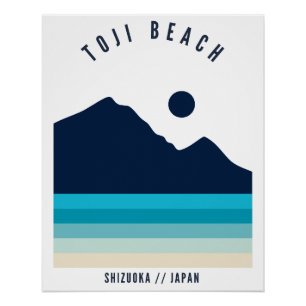 Toji Beach Shizuoka Japan Retro Vintage Perfect Poster