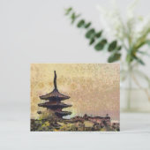 Toji Tower Art Briefkaart (Staand voorkant)