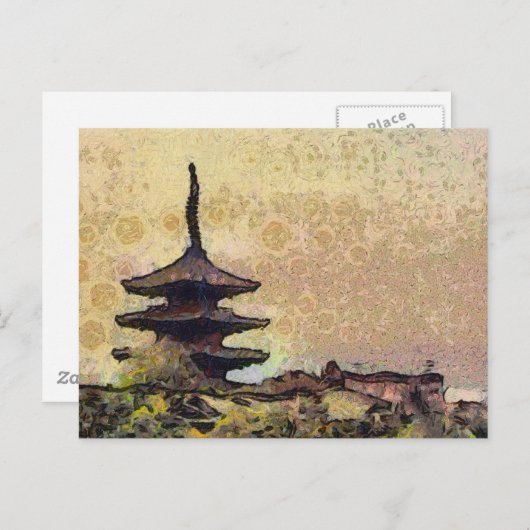 Toji Tower Art Briefkaart (Voorkant / Achterkant)