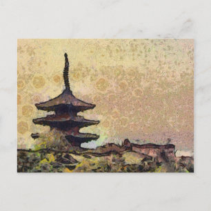 Toji Tower Art Briefkaart