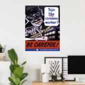 Tojo als onverzorgde werknemers poster (Thuiskantoor)