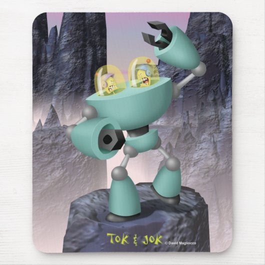 Tok & Jok TokBot versus JokBot Mousepad Muismat (Voorkant)