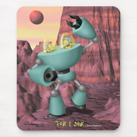 Tok & Jok TokBot vs. JokBot Mousepad Muismat (Voorkant)