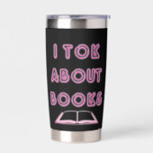 Tok over boeken Social Reader Invloed Design Geïsoleerde Drinkbeker (Links)