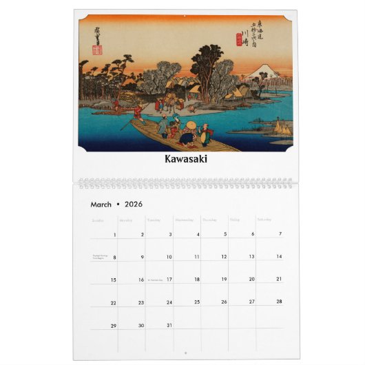 Tokaido Road #1 Kalender (Mar 2026)