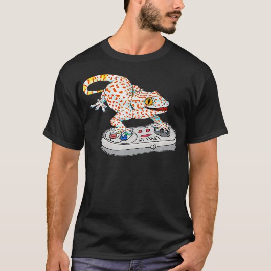 Tokay gecko die Video Game Reptiles Gekko geck spe T-shirt (Voorkant)