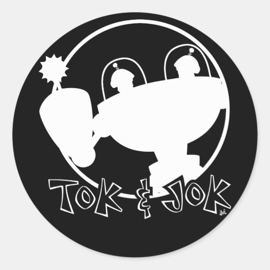 TokBOT & JokBOT Donkere Sticker (Voorkant)