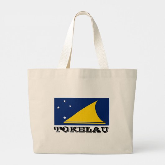Tokelau Flag Grote Tote Bag (Achterkant)