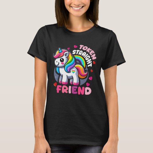 Token Echte Vriend Grappige Slang Onconventioneel  T-shirt (Voorkant)