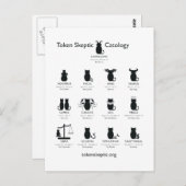 Token Skeptic Catology / Astrology Briefkaart (Voorkant / Achterkant)