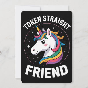 Token Straight Friend Unicorn Gay LGBTQ Pride Ally Kaart