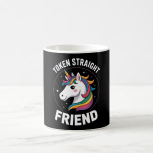 Token Straight Friend Unicorn Gay LGBTQ Pride Ally Koffiemok