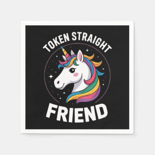 Token Straight Friend Unicorn Gay LGBTQ Pride Ally Servet