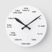 toki pona clock ronde klok (Voorkant)