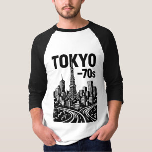 Tokio—70s Retro Kunst T-shirt   Vintage Japan...