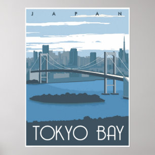 Tokio Bay gedurende de dag Poster