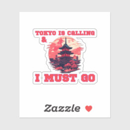 Tokio belt en ik moet weg sticker