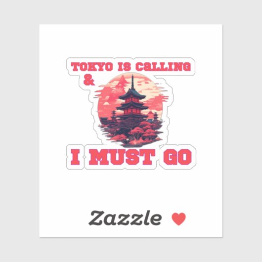 Tokio belt en ik moet weg sticker (Vel)